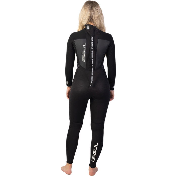 2024 Gul Womens Response 3/2mm Back Zip Wetsuit RE1319-C1 - Black